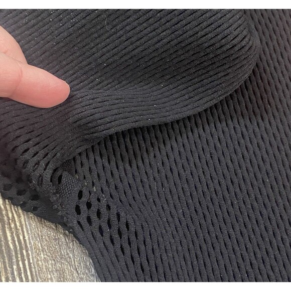 Fendi Black Mesh Mock Neck Logo Bodysuit Women’s Medium Tech Knit Italy FF - Picture 8 of 16